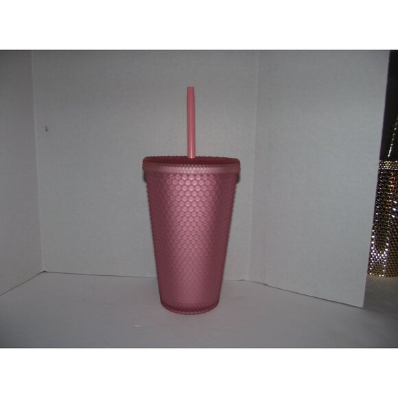 Starbucks Pink Studded Tumbler With Straw 16 Oz Cold Cup - Picture 2 of 3